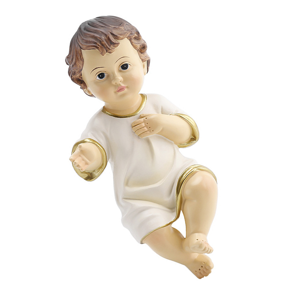 Baby Bookshelf Small - 樹脂製のベビーオーナメント、キリスト降誕の置物。実用的で耐久性があり、手作り感のある小さなベビー人形。自宅の書斎や本棚に飾るのに最適。