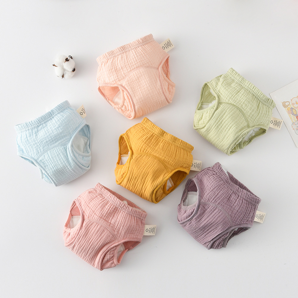 Diaper Pail Odor - 通気性のあるベビートレーニングパンツ防水おむつ綿ガーゼ洗えるおむつ幼児子供トイレトレーニング学習パンツ