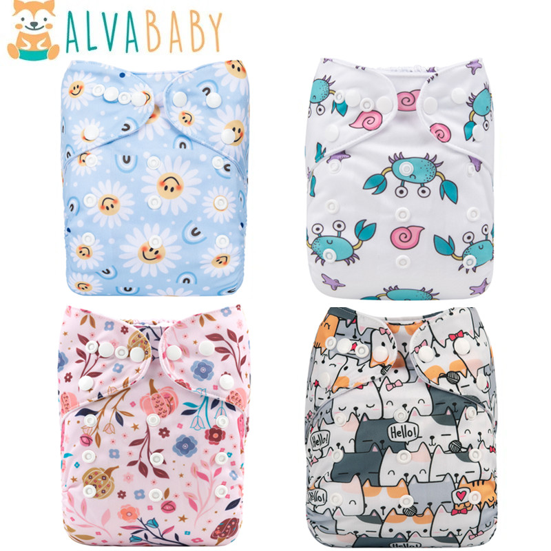Diaper Pail Odor - Alvababy-3〜15kgの赤ちゃん用の再利用可能な布おむつ,洗えるおむつ,マイクロファイバーインサート,1個