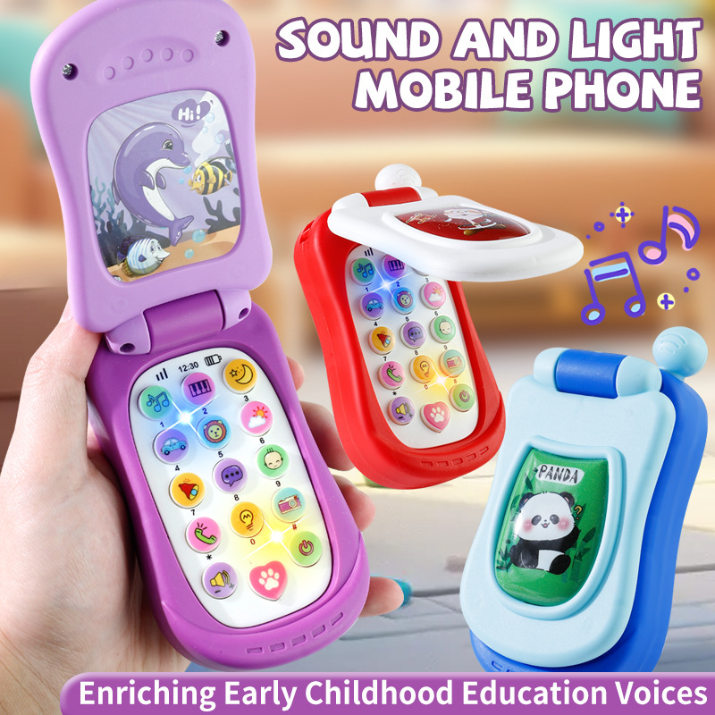 Baby Nursery Mobile - パズル早期教育音楽携帯電話漫画シミュレーションフリップ電話赤ちゃんのおもちゃ61子供向けギフト英語