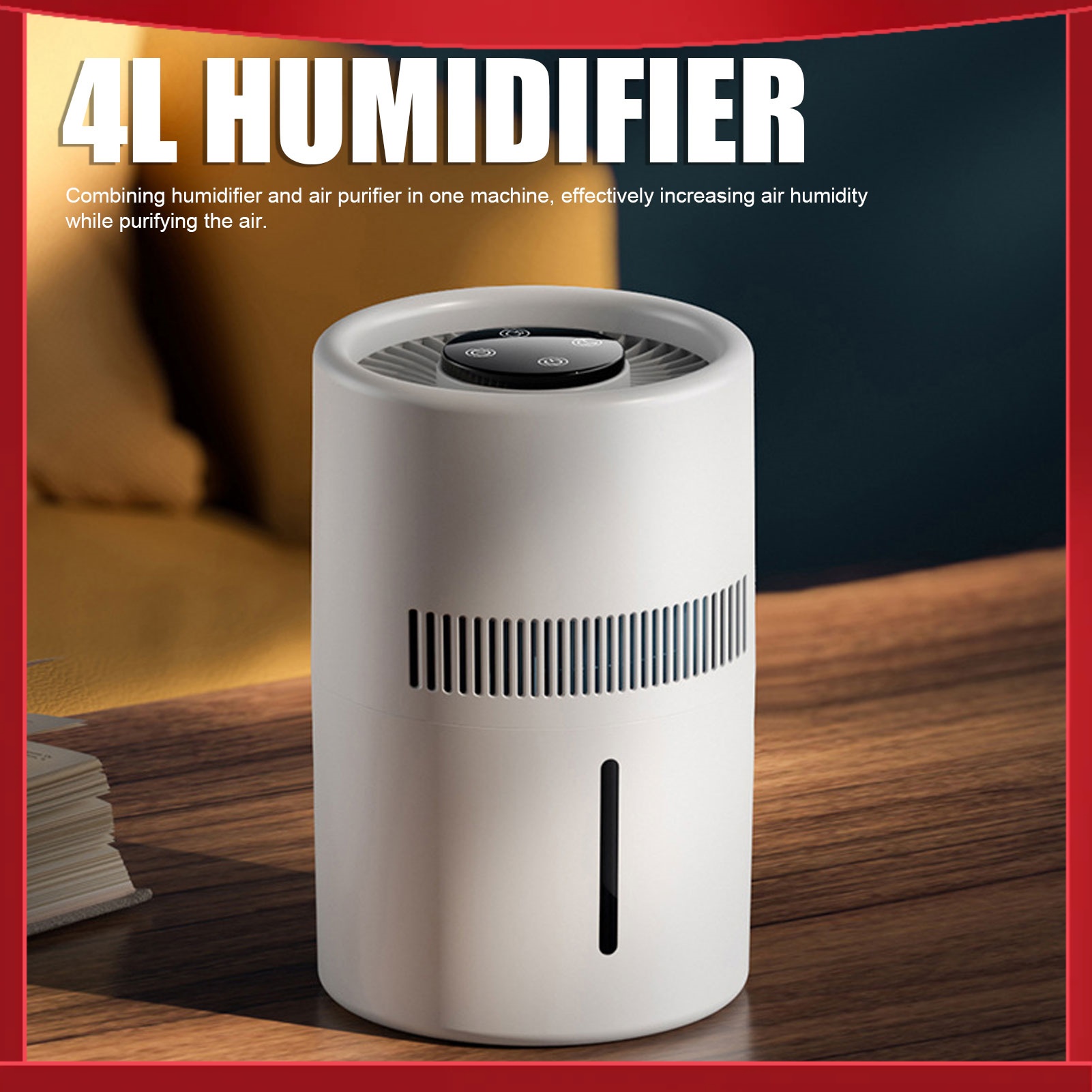 Humidifier Nursery Quiet - 空気清浄機と加湿器 2 in 1 5W 4L