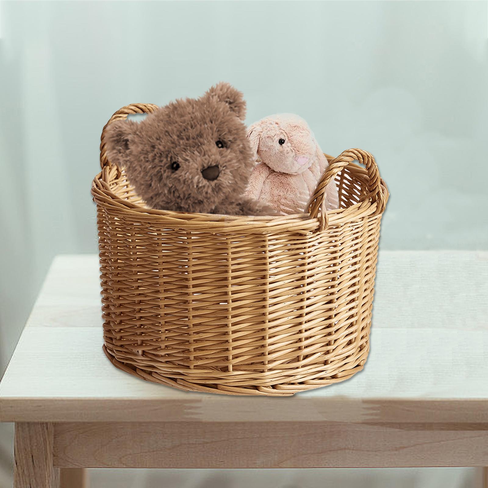 Baby Nursery Handles - ランドリーハンパー収納バスケット、ポータブルベビー保育園用ハンパー、衣類ハンパー収納バスケット（毛布、掛け布団、靴下用）