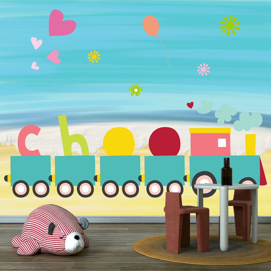 Baby Nursery Water - リビングルーム、子供部屋、ベビーベッド、ソファの壁画に簡単に貼れるカスタムピールアンドスティック壁紙