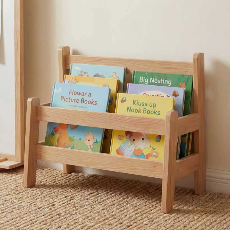 Baby Bookshelf Small - 子供用本棚床から天井までのブナ製本収納ラック赤ちゃん絵本窓床から天井までの小さな本棚棚
