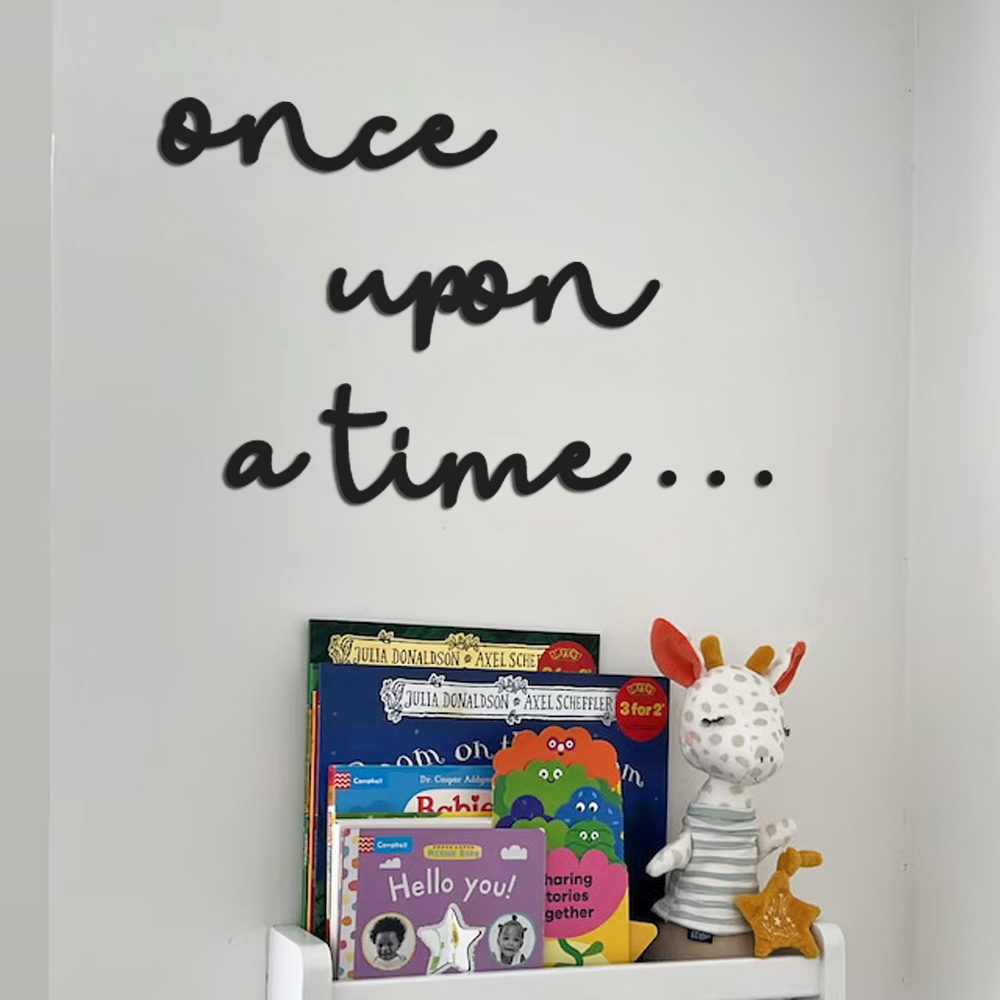 Baby Nursery Bookshelf - 赤ちゃんの部屋の本棚、子供の部屋の装飾、ライブラリの引用、手紙アートの後、子供部屋の壁の装飾