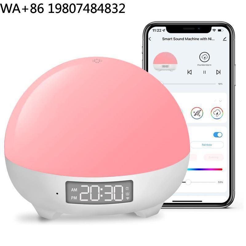 Baby Nursery Temperature - スマートベビー睡眠ライト 内蔵温度感知 泣き声検知 アプリでカスタム睡眠スケジュール設定 RGBナーサリーナイトライト
