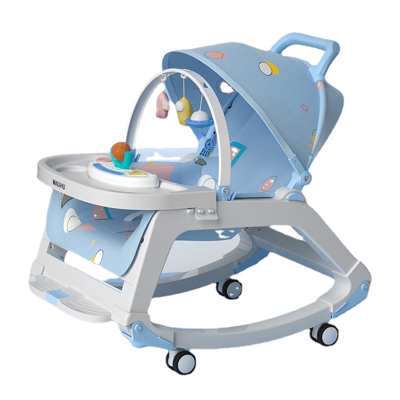 Baby Nursery Rocking Chair - 環境に優しいポータブル多機能2-in-1ベビーロッキングチェア、保育園用ロッキングチェア、ベビー自動ロッキングチェア
