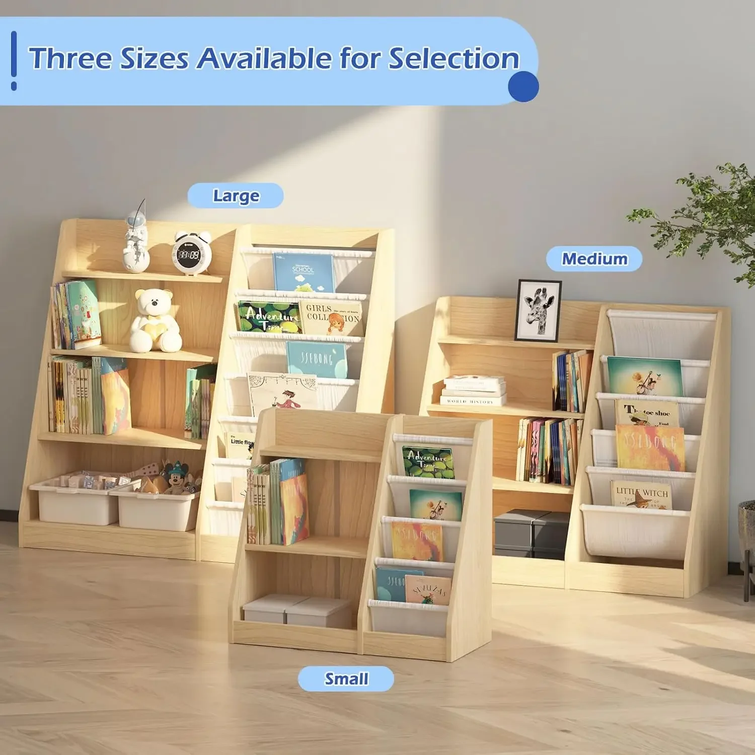 4段キッズブックシェルフ、ベビー幼児用ブックラック、子供用本 - Baby Nursery Bookshelf のレビューと価格