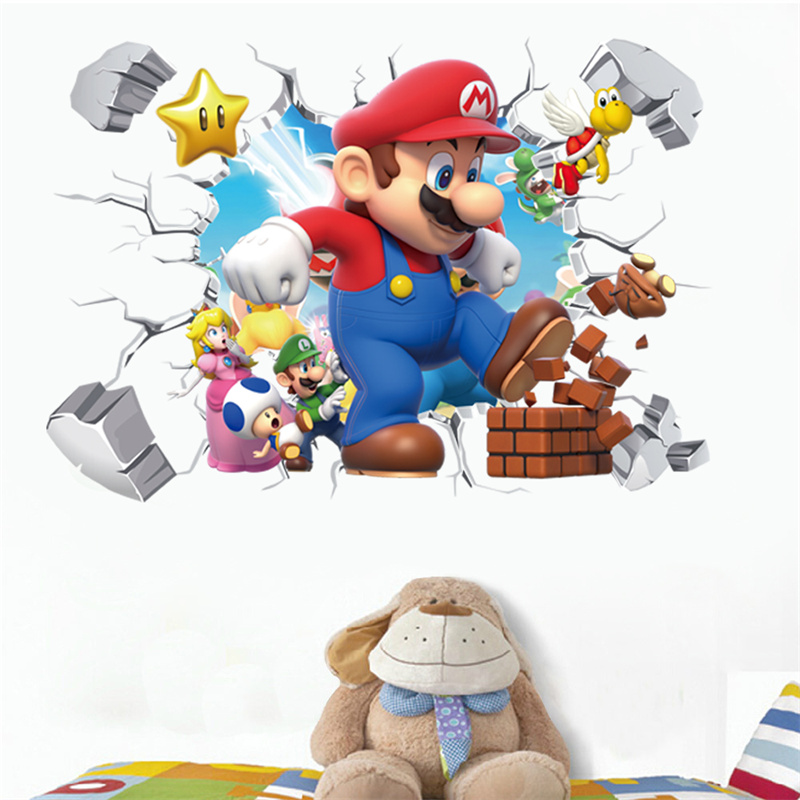 3D漫画アニメゲームキャラクターのウォールステッカー、子供部 - Baby Nursery Package のレビューと価格