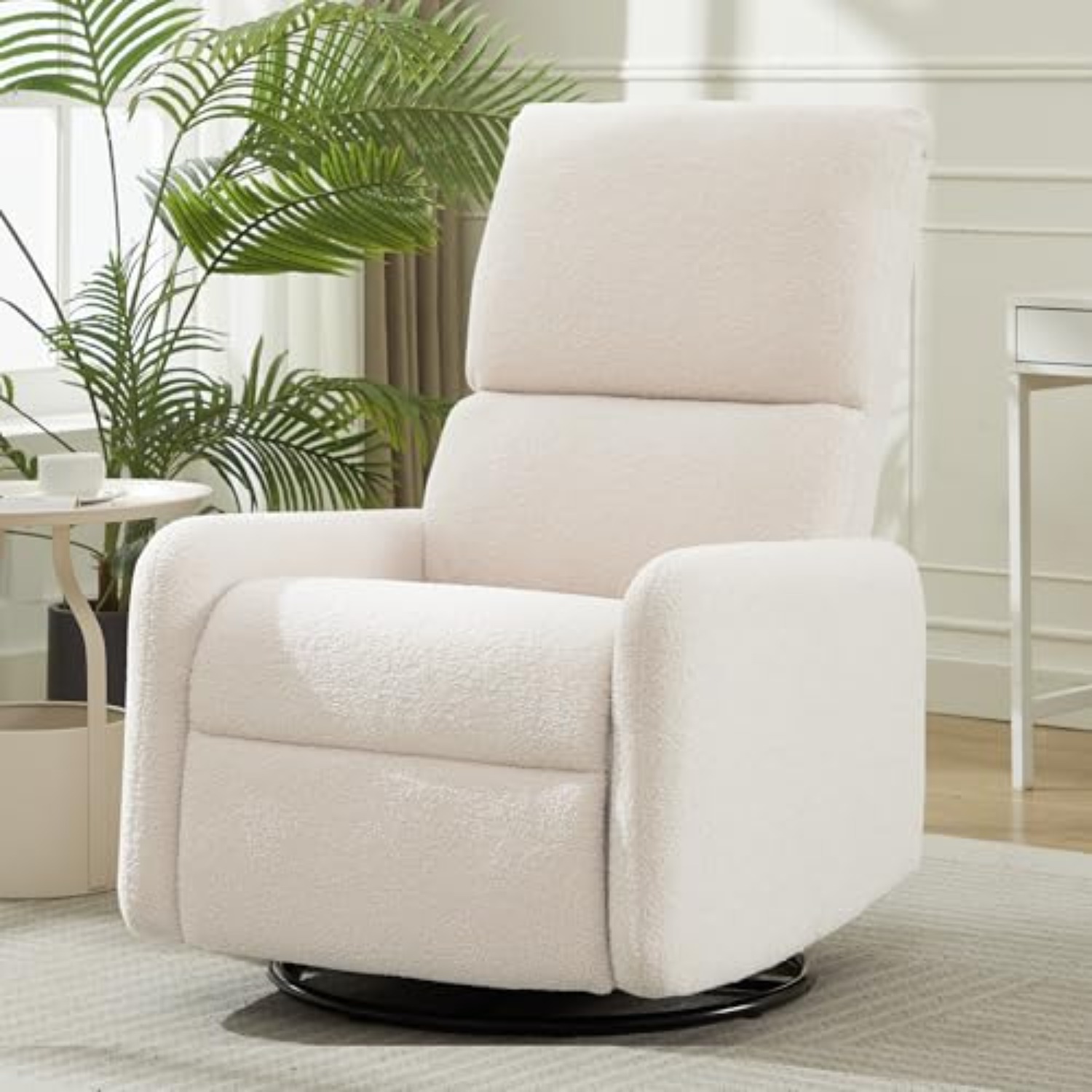 360 °   ロッキングチェア、サイドポケット付き保育園用 - Baby Nursery Rocking Chair のレビューと価格