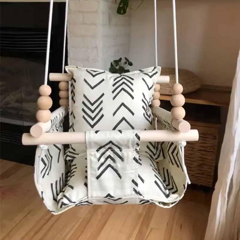 新生児用木製吊り下げ式ロッキングチェア、快適なベビースイング - Baby Nursery Rocking Chair のレビューと価格