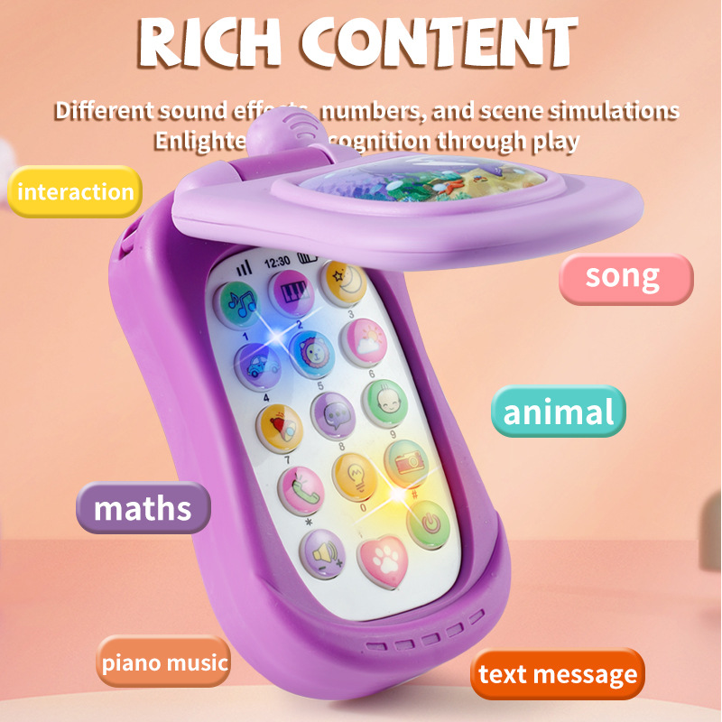 パズル早期教育音楽携帯電話漫画シミュレーションフリップ電話赤 - Baby Nursery Mobile のレビューと価格