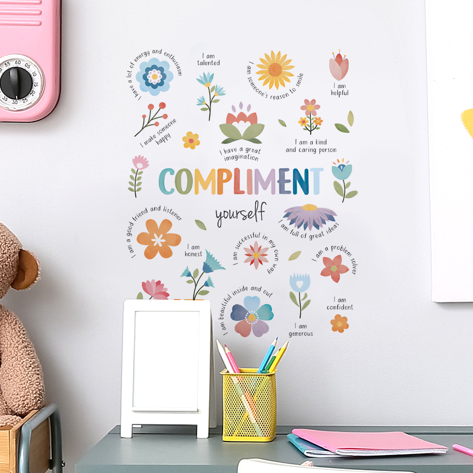 カラフルなインスピレーションを与える名言の水彩ウォールステッ - Baby Nursery Package のレビューと価格