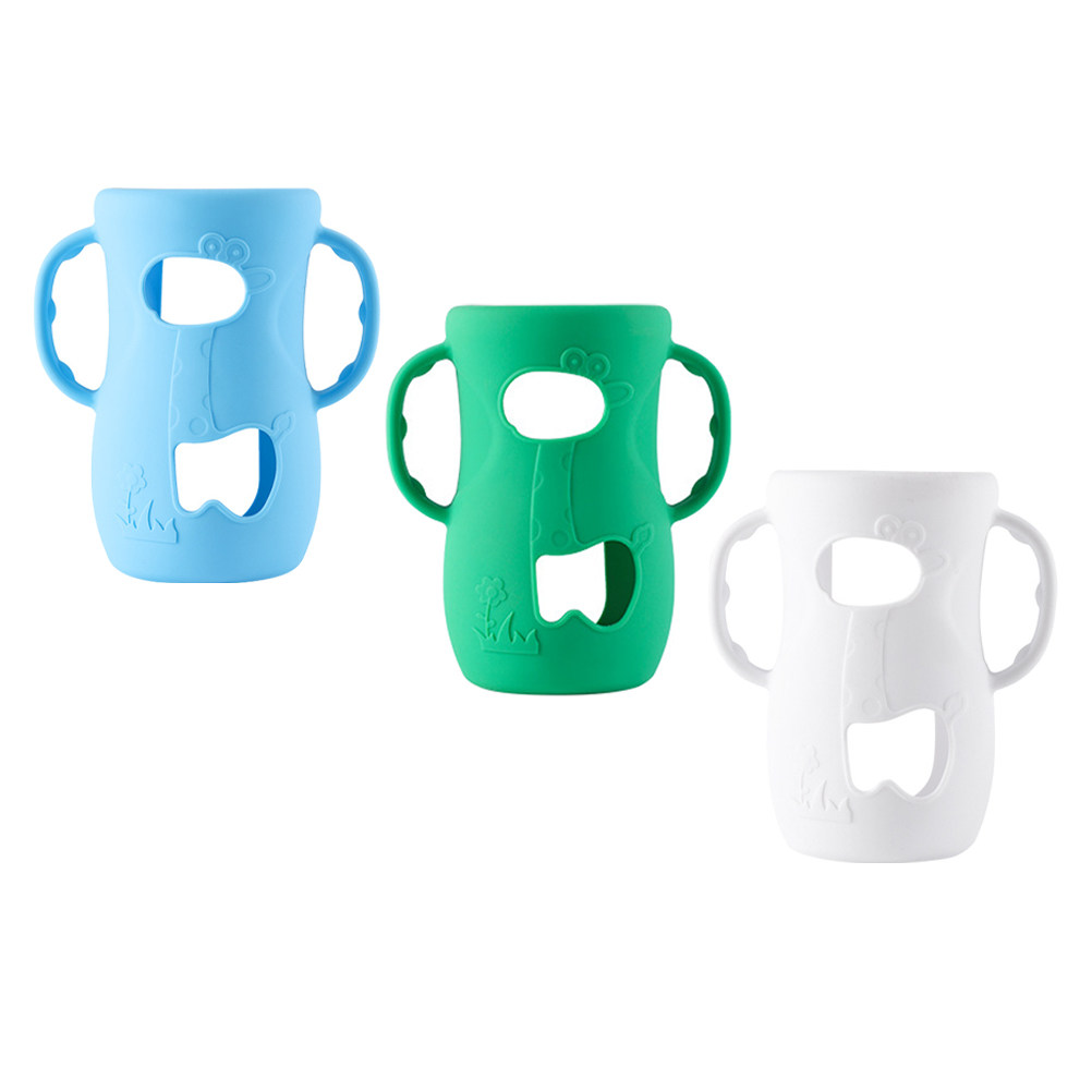 3個入り シリコン製 ベビーボトルカバー かわいいデザインで - Baby Nursery Handles のレビューと価格