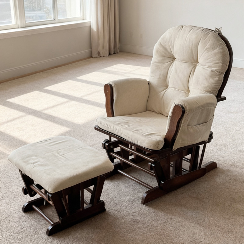 モダンな木製マタニティママ用ナーサリーチェア、大人用授乳用木 - Baby Nursery Rocking Chair のレビューと価格