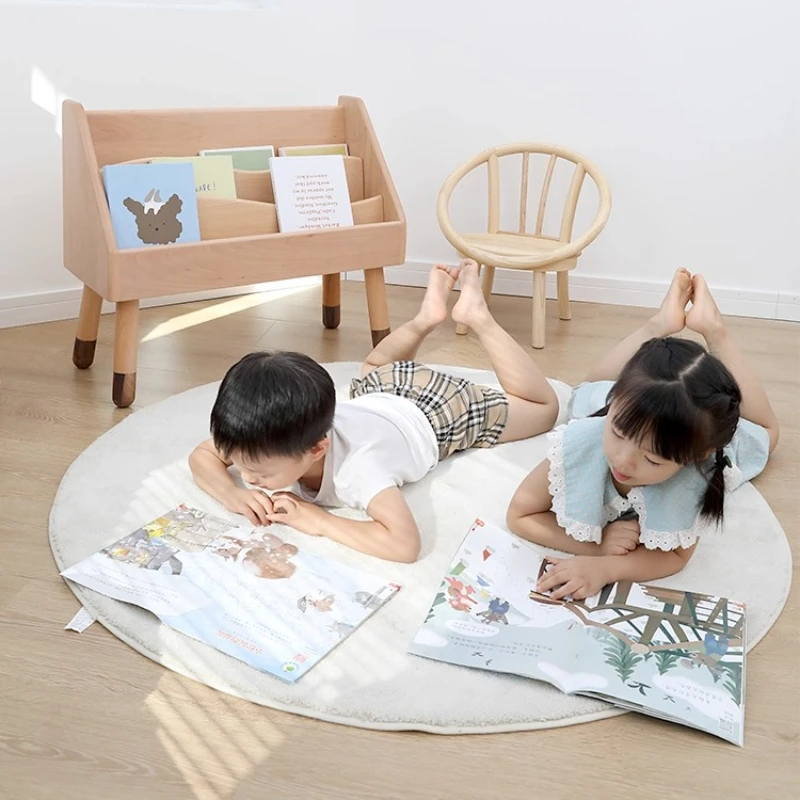 すべて無垢材の子供用本棚収納ラック、リビングルームの棚、床か - Baby Bookshelf Small のレビューと価格