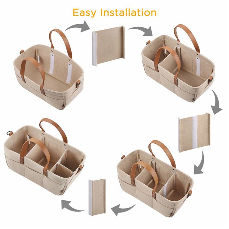 X18A-2X ベビーフェルト収納バスケット、保育園用オーガ - Baby Nursery Handles のレビューと価格