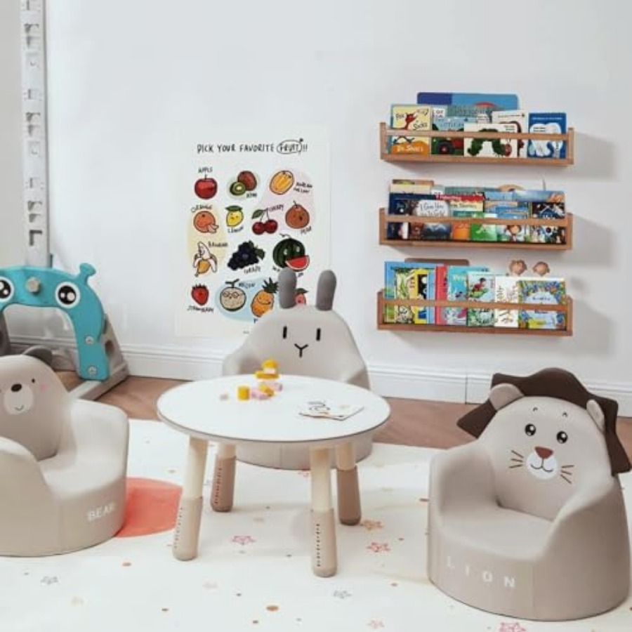保育園用棚 フローティングブックシェルフオーガナイザー 赤ち - Baby Nursery Bookshelf のレビューと価格