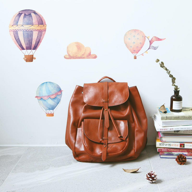 クリエイティブカラフルな熱気球ウォールステッカー子供のための - Baby Nursery Mural Wallpaper のレビューと価格