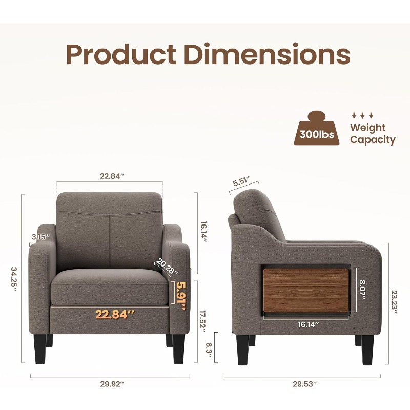 リビングルーム用折りたたみ式サイドテーブル付き布張りアクセン - Baby Nursery Rocking Chair のレビューと価格
