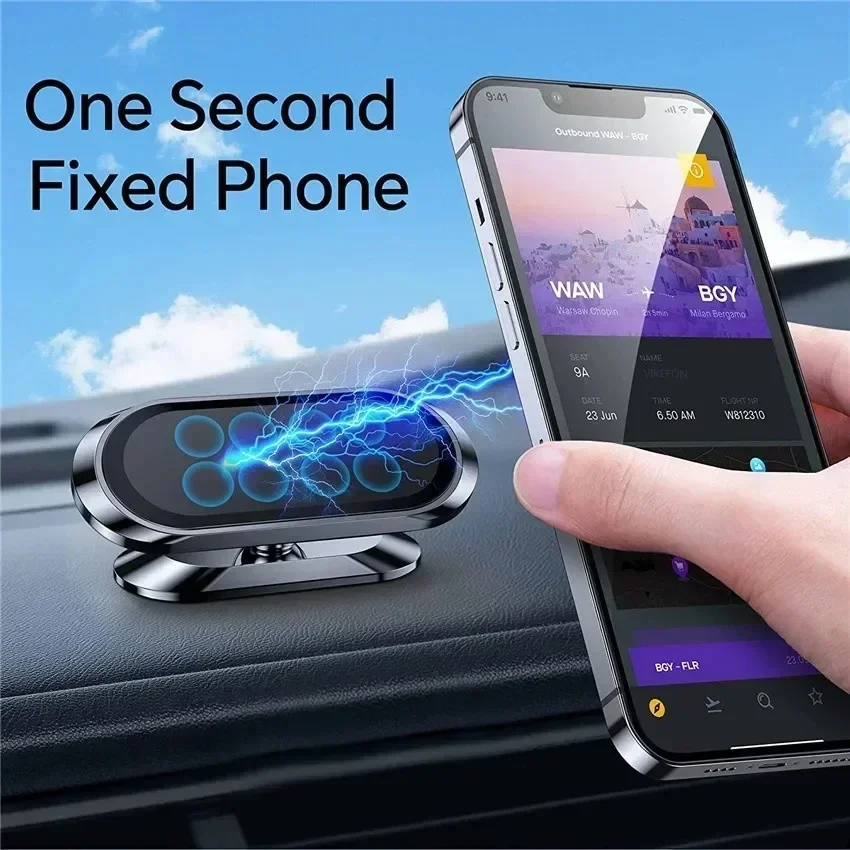 360 °   マグネット式車載スマホホルダー マグネット式 - Mobile Hanger Arm のレビューと価格