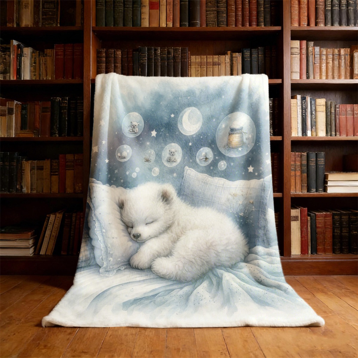 心地よいシロクマ柄のベビーブランケット、フランネルプラッシュ - Baby Nursery Bedding Sets のレビューと価格