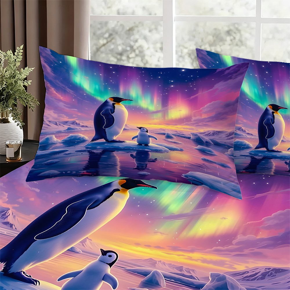 オーロラペンギン寝具セット 3点セット プリントフィットシー - Baby Nursery Bedding Sets のレビューと価格