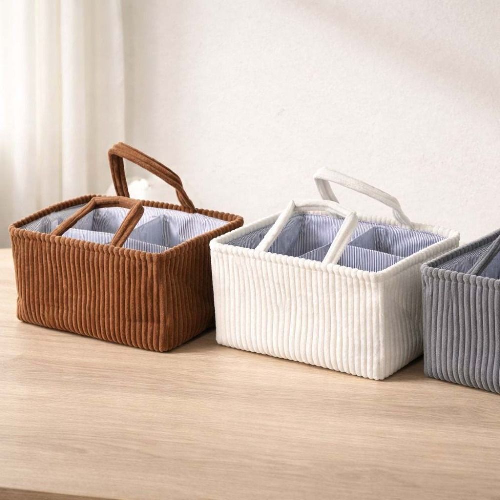 コーデュロイ製、大容量のベビー用おむつ収納オーガナイザー。持 - Baby Nursery Handles のレビューと価格