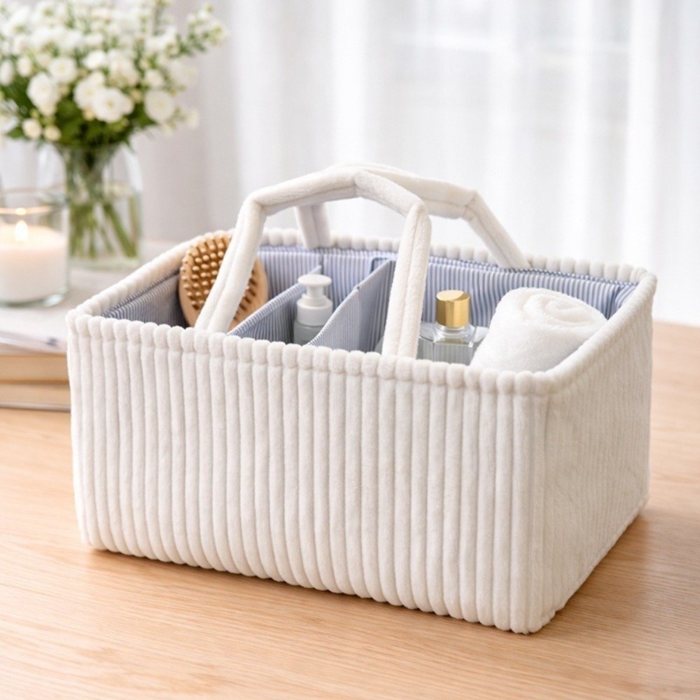 コーデュロイ製、大容量のベビー用おむつ収納オーガナイザー。持 - Baby Nursery Handles のレビューと価格