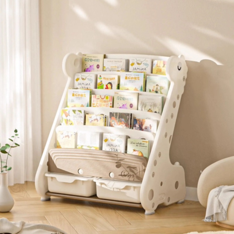 子供用プラスチック製本棚とおもちゃ収納 - 2-in-1漫画 - Baby Nursery Bookshelf のレビューと価格