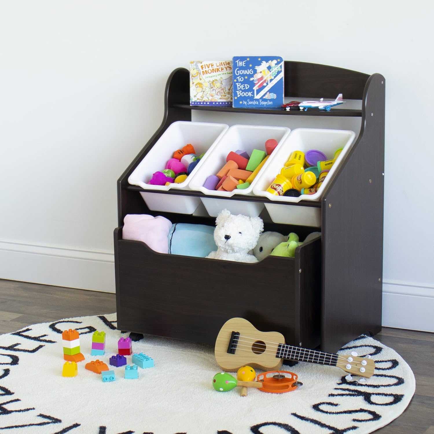 3 in 1 キッズブックシェルフ おもちゃ収納オーガナイザ - Baby Nursery Bookshelf のレビューと価格