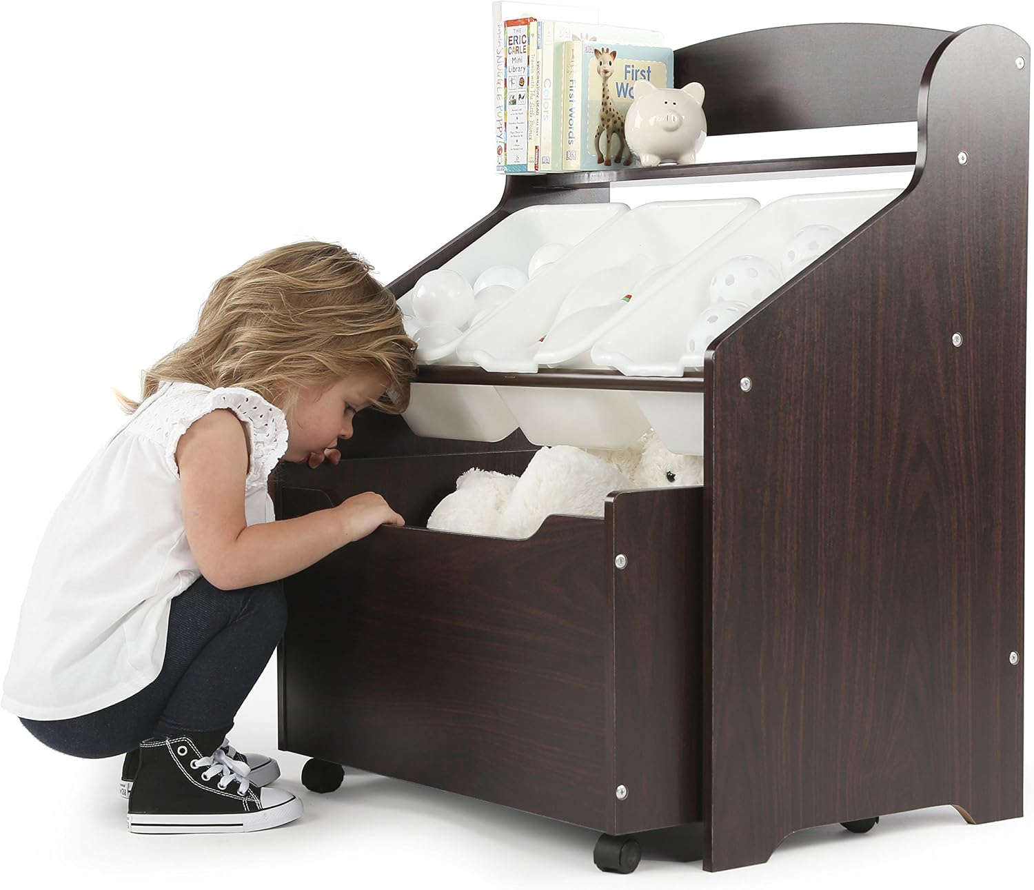 3 in 1 キッズブックシェルフ おもちゃ収納オーガナイザ - Baby Nursery Bookshelf のレビューと価格