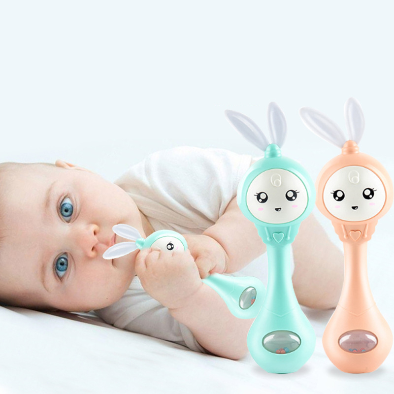 ベビー音楽点滅ガラガラおもちゃウサギおしゃぶりハンドベルモバ - Baby Nursery Mobile のレビューと価格