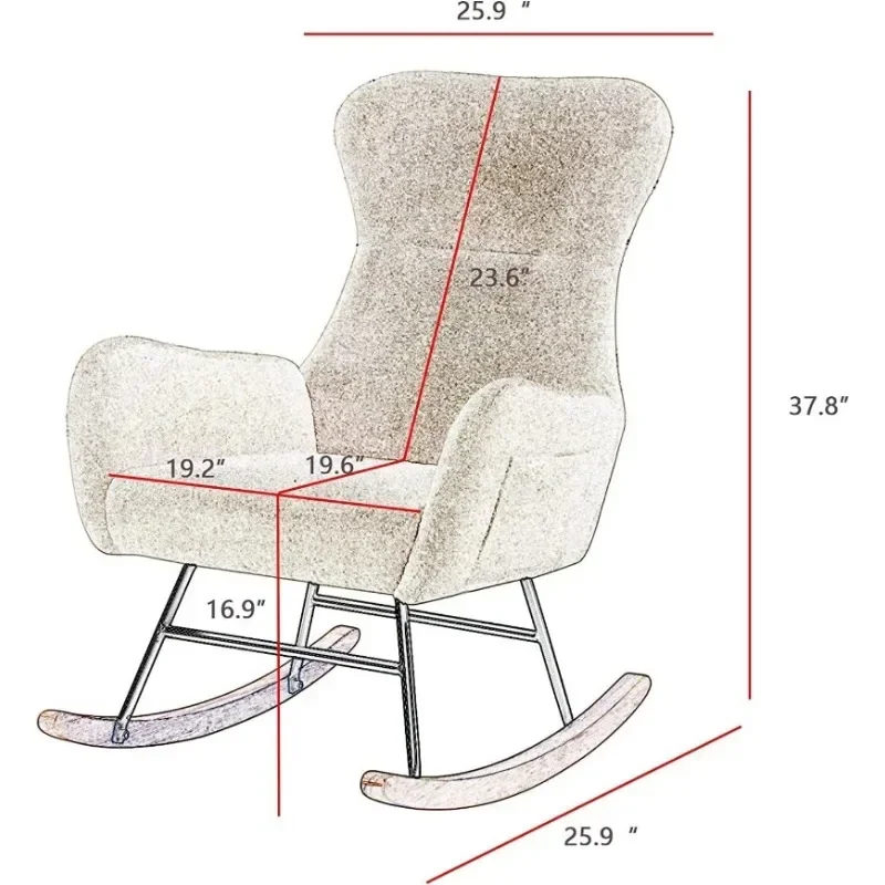 ハンソンズ ロッキングチェア ナーサリー、モダンなアクセント - Baby Nursery Rocking Chair のレビューと価格