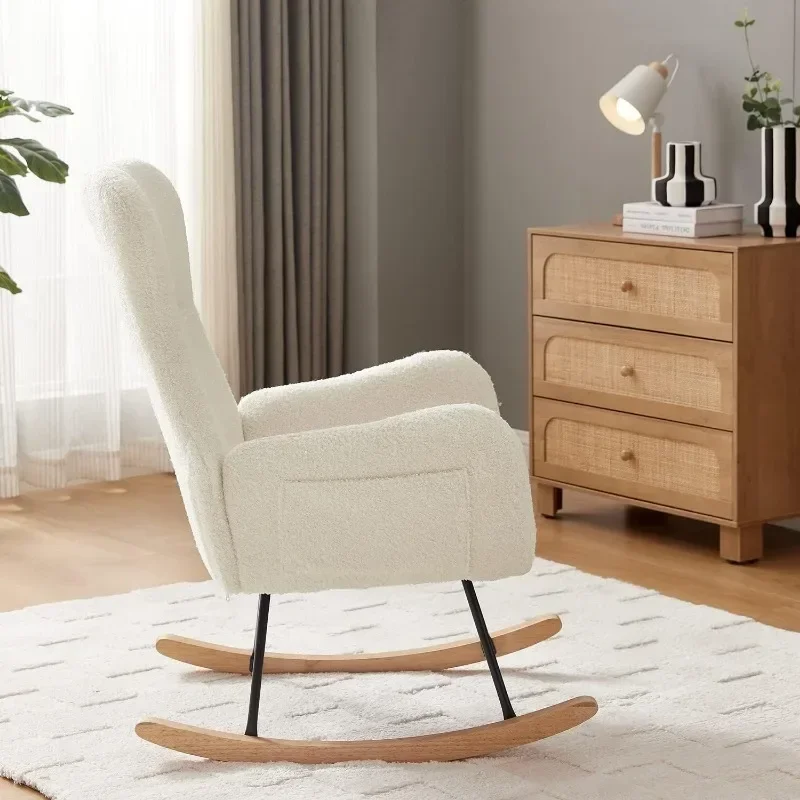 ハンソンズ ロッキングチェア ナーサリー、モダンなアクセント - Baby Nursery Rocking Chair のレビューと価格