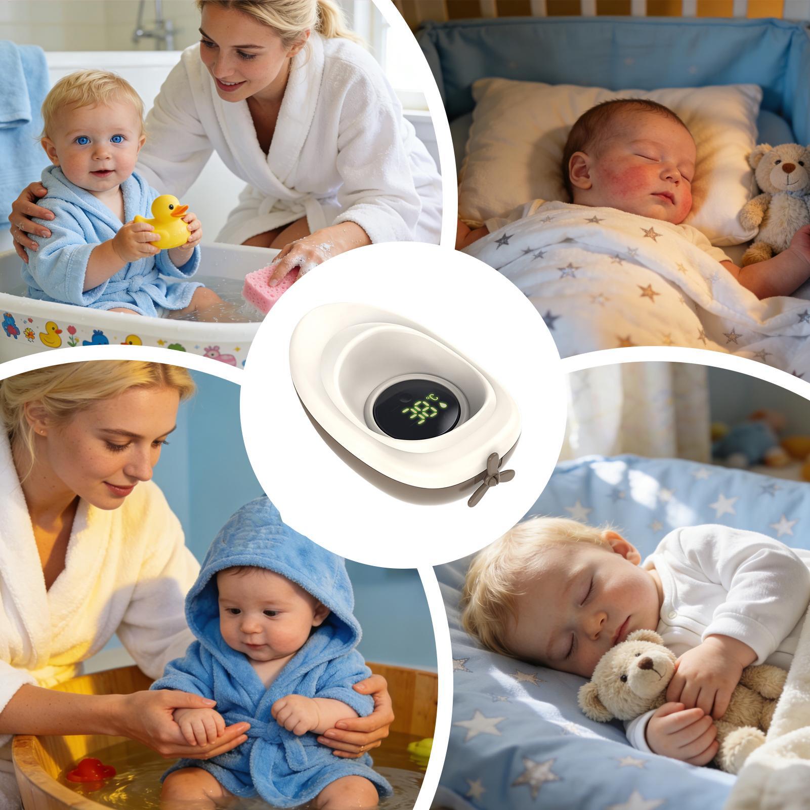 バス温度計フローティングスマートデジタル小型ボート浴槽温度モ - Baby Nursery Temperature のレビューと価格