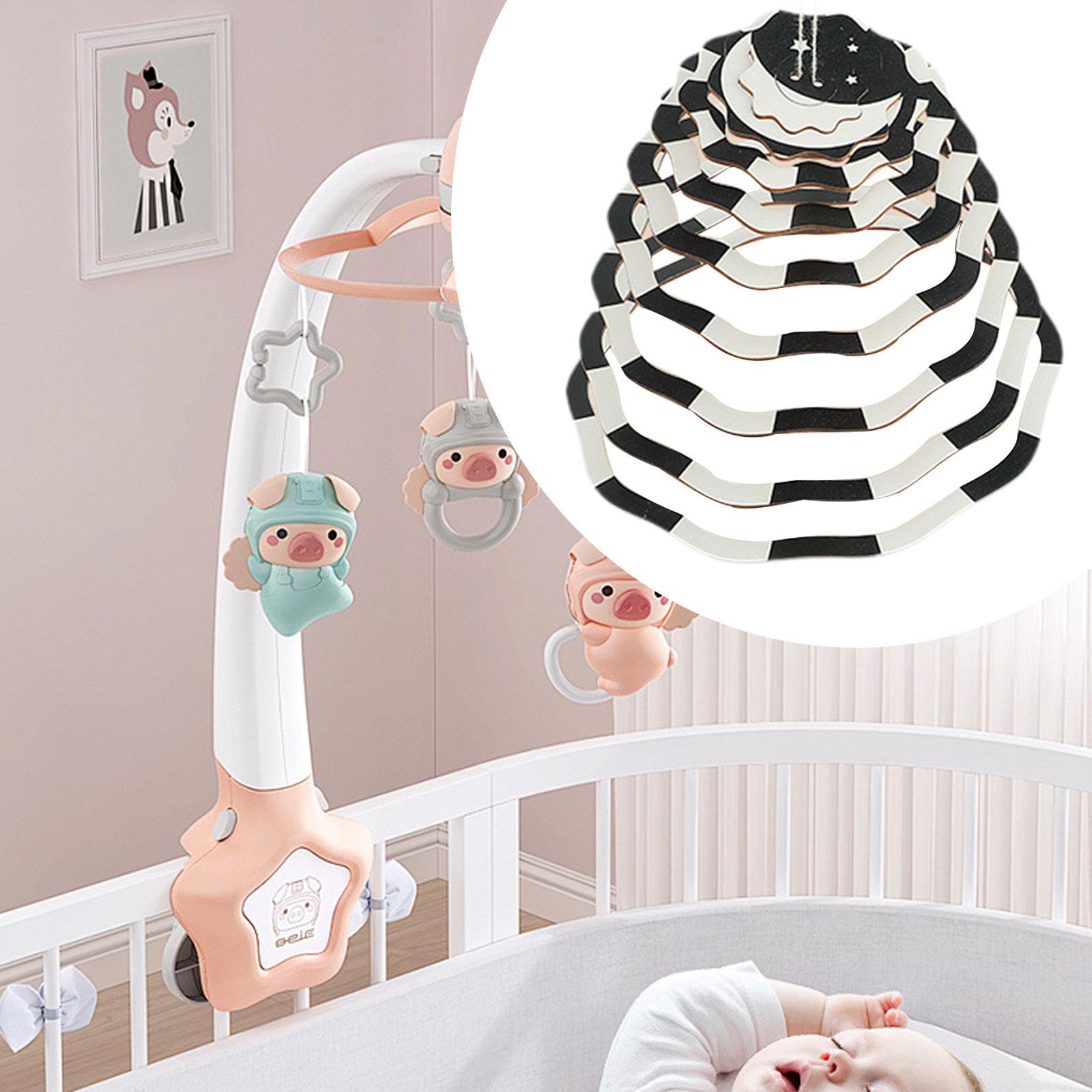 ベビーベッド用モバイル感覚玩具、白黒ベッドベルおもちゃ、保育 - Baby Nursery Mobile のレビューと価格