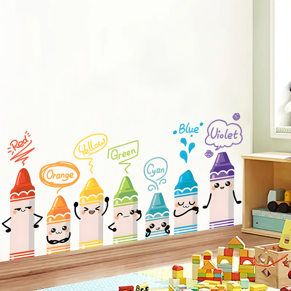 子供部屋用のクレヨンパターンのウォールステッカー,かわいいカ - Baby Nursery Package のレビューと価格
