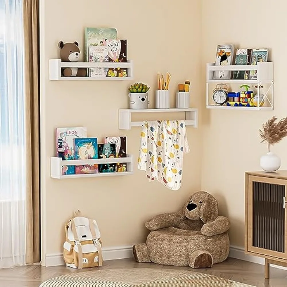 QimCoor保育園用本棚4+1セット、16.5インチの子供 - Baby Nursery Bookshelf のレビューと価格