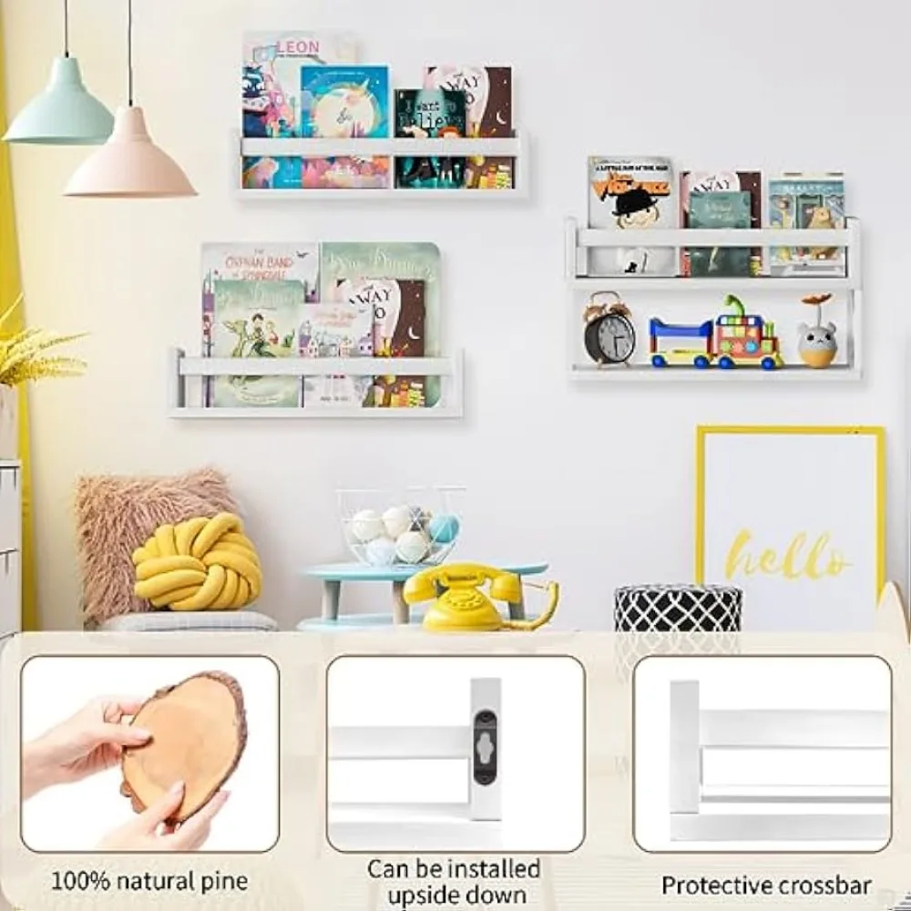 QimCoor保育園用本棚4+1セット、16.5インチの子供 - Baby Nursery Bookshelf のレビューと価格