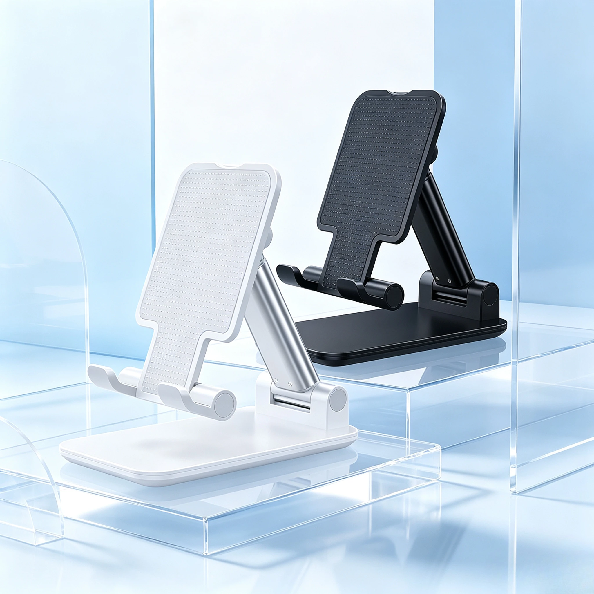 新しい金属製デスクトップタブレットホルダー、折りたたみ式拡張 - Mobile Hanger Arm のレビューと価格