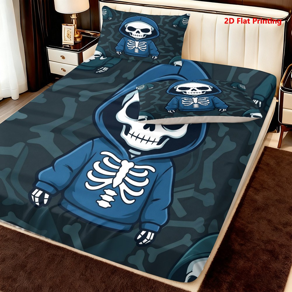 スカル柄フーディー寝具セット ベッドシーツフルセット マット - Baby Nursery Bedding Sets のレビューと価格