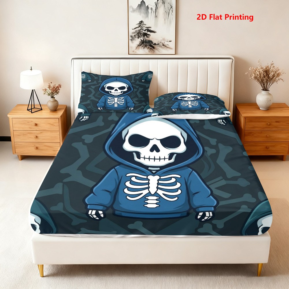 スカル柄フーディー寝具セット ベッドシーツフルセット マット - Baby Nursery Bedding Sets のレビューと価格
