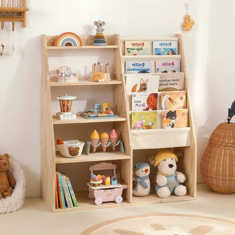 子供用2-in-1おもちゃ収納ラックと本棚、保育園・ベビー向 - Baby Nursery Bookshelf のレビューと価格