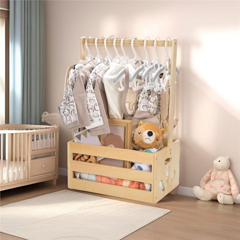 木製ベビーシャワーギフトバスケット（ハンドル付き）、ベビー収 - Baby Nursery Handles のレビューと価格