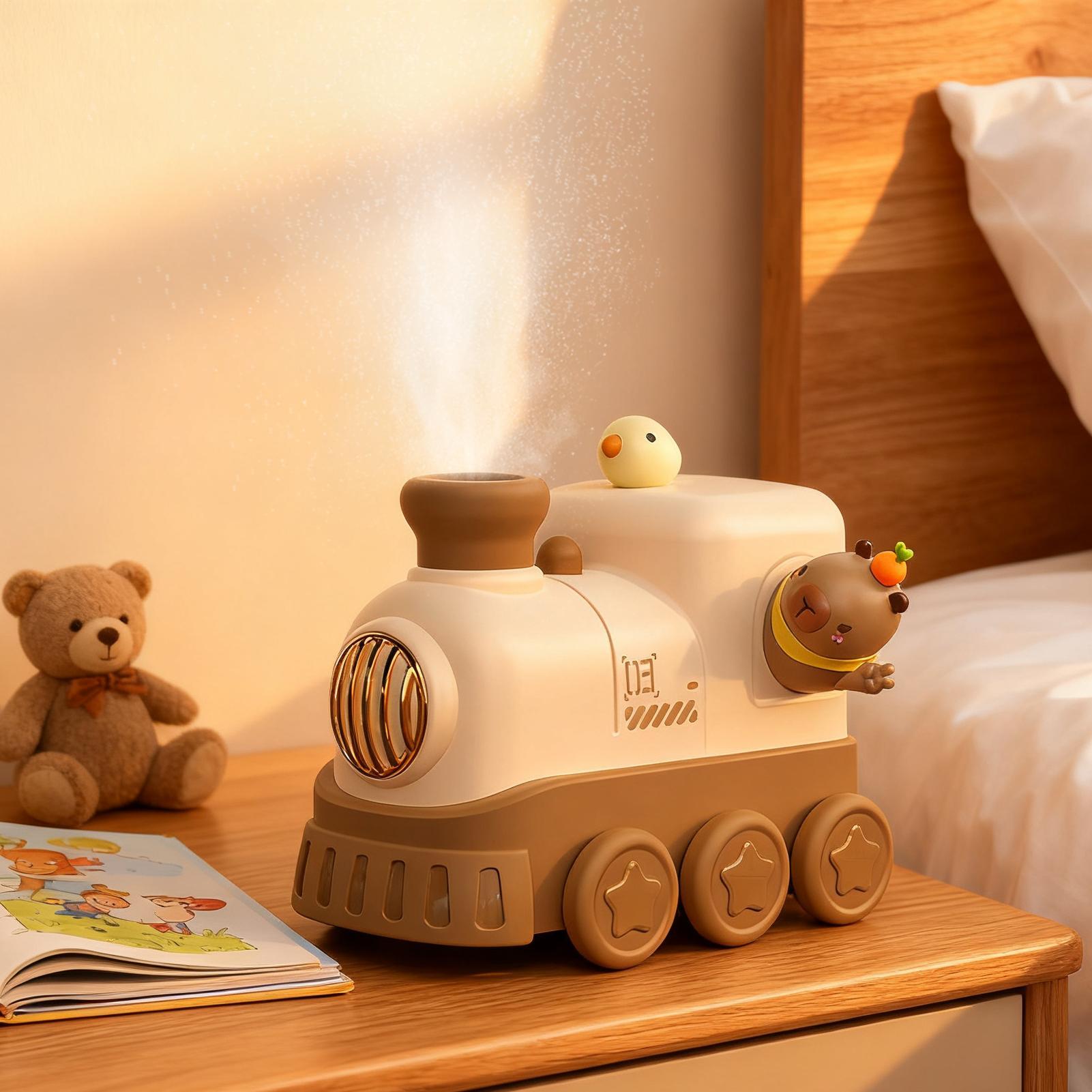 寝室用加湿器ベビー静かなクールミストトレインデザインディフュ - Humidifier Nursery Quiet のレビューと価格