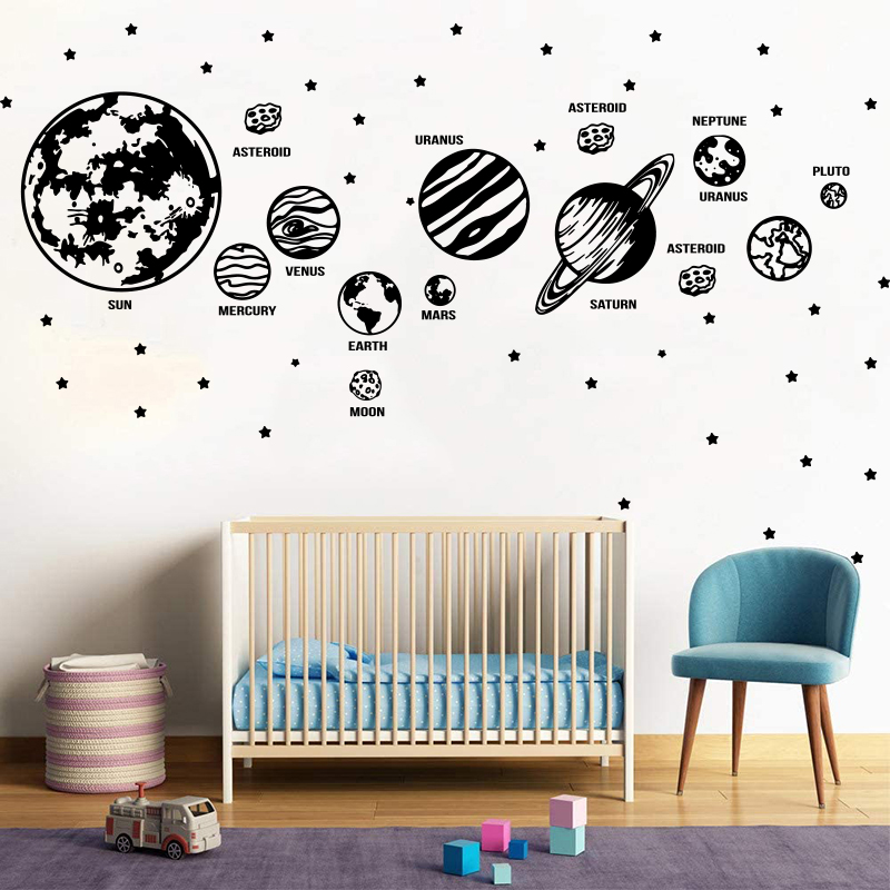 大きな惑星のソーラーシステム,ウォールステッカー,ベビールー - Baby Nursery Package のレビューと価格
