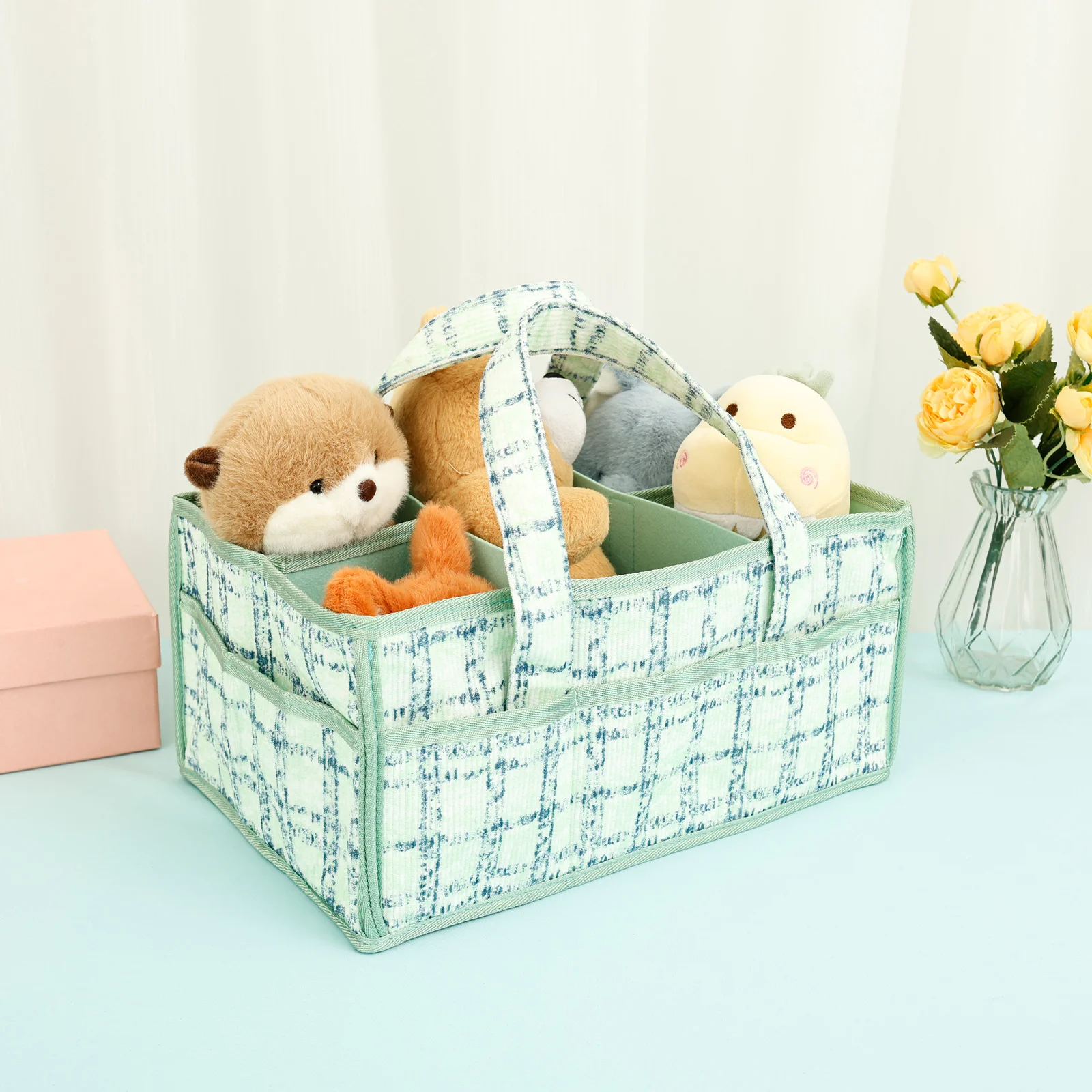 ベビーおむつキャディバッグ ポータブルおむつ収納バスケット  - Baby Nursery Handles のレビューと価格