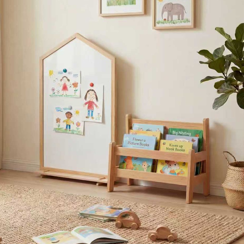 子供用本棚床から天井までのブナ製本収納ラック赤ちゃん絵本窓床 - Baby Bookshelf Small のレビューと価格
