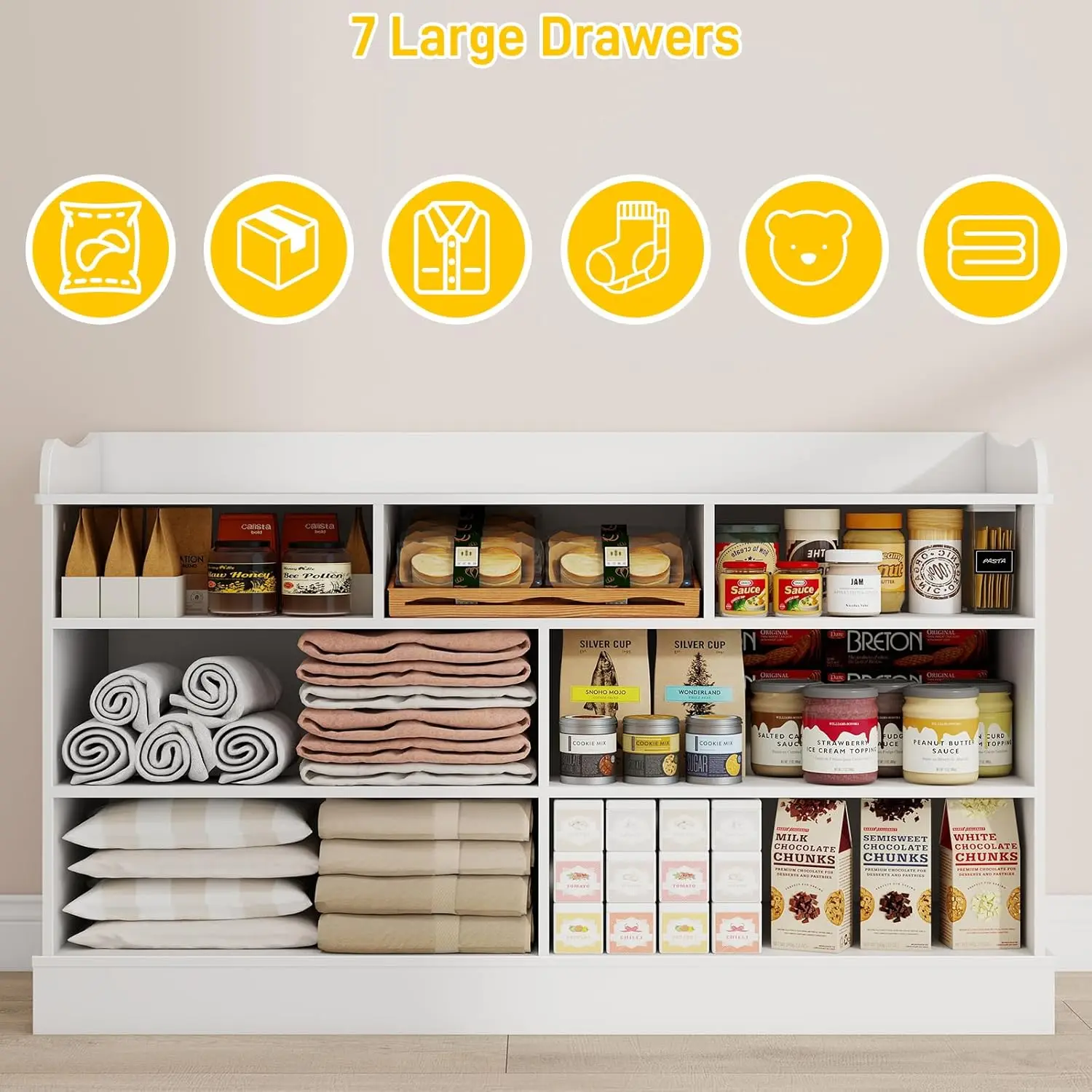 子供用ドレッサーキャビネット（7段引き出し付き）、保育園用お - Baby Nursery Dresser Changing Table のレビューと価格